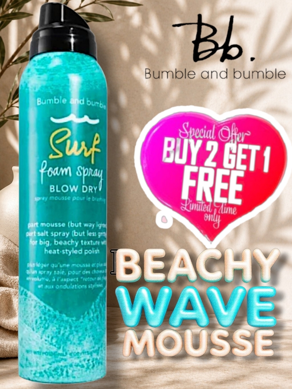 Bumble and Bumble Surf Blow Dry Spray for Beachy Hair Waves